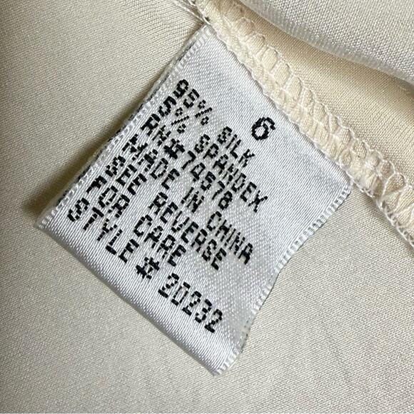 Vintage 90s Lillie Rubin 100% Silk Tank Top Blouse Cream Size 6 - Picture 4 of 5